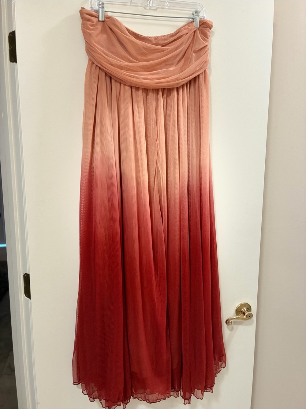 Anthropologie Let Me Be Ombre Strapless Dress